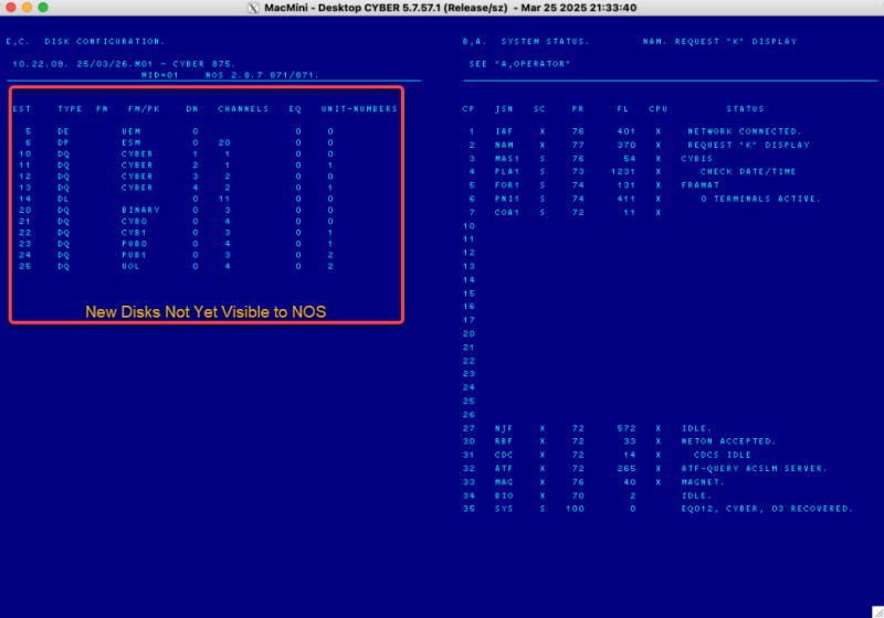 NOS Console EC Display