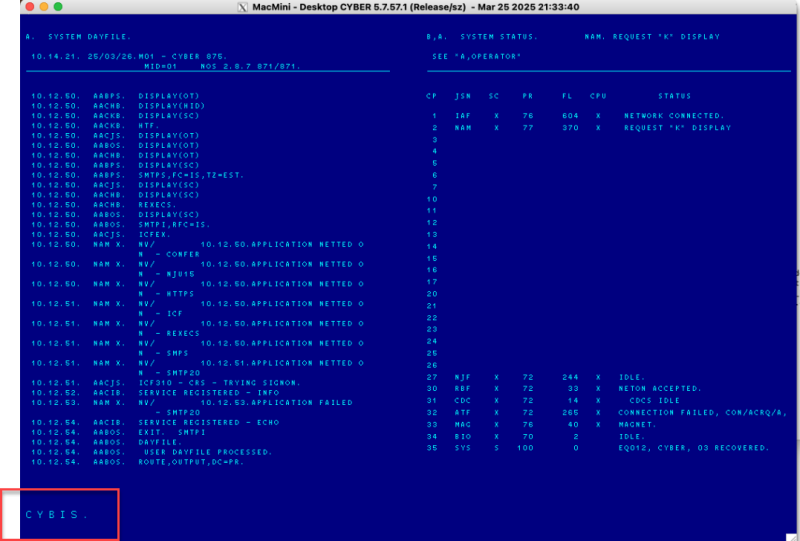 NOS Console (Start CYBIS)